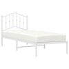 vidaXL Bed Frame White Powder-Coated Steel Small Single Bed Frame