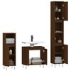 vidaXL Bathroom Furniture Set Brown oak Engineered wood, metal Medium