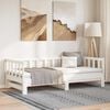 vidaXL Day Bed White Solid pine wood Twin Pull-Out Day Bed