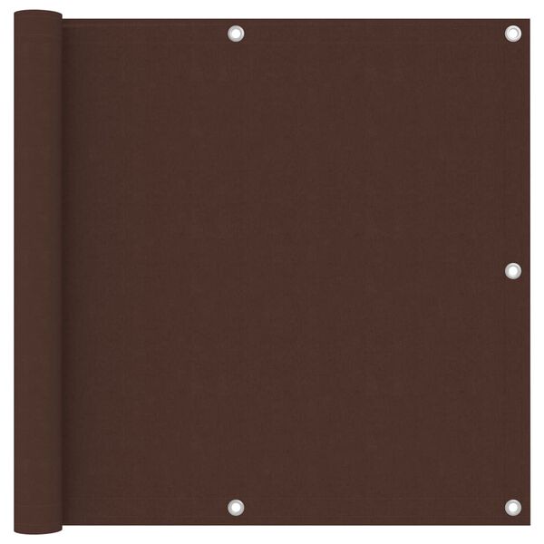 vidaXL Balcony Screen Brown 35.4x236.2" Oxford Fabric