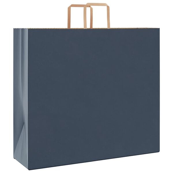 vidaXL Paper Bags 50 pcs with Handles Blue 54x15x49 cm