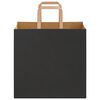 vidaXL Paper Bags 250 pcs with Handles Black 26x17x25 cm