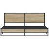 vidaXL Bed Frame Sonoma Oak Steel, Engineered Wood Queen Bed Frame