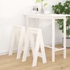 vidaXL Stool Set of 2 White Solid pine wood Standard Durable Stool
