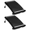 vidaXL Solar Pool Heating Panel Set of 2 Black HDPE Medium