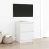 vidaXL TV Cabinet White Engineered wood 15.7 x 13.8 x 21.3 in TV Cabinet