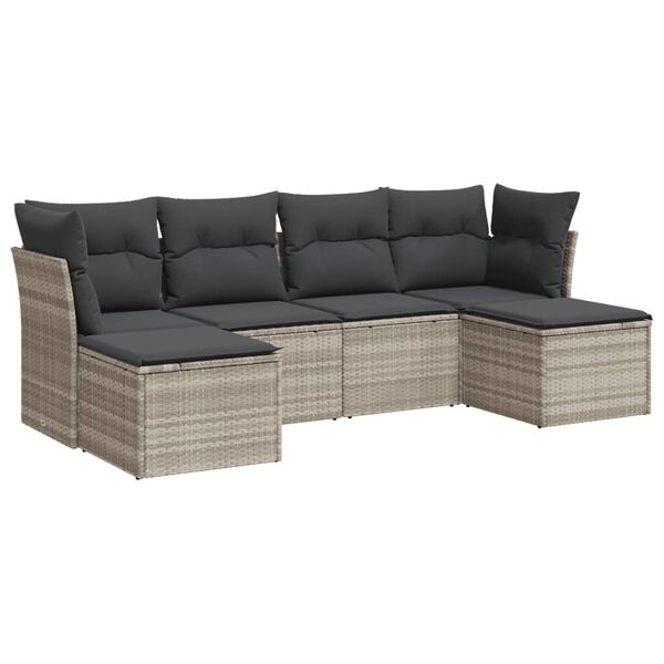 vidaXL Garden Sofa Set Light grey, Dark grey