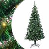 vidaXL Artificial Pre-lit Christmas Tree Green 59.1" PVC and Metal