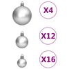 vidaXL Christmas Bauble Set Set of 111 Silver Polystyrene Various sizes