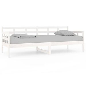 vidaXL Day Bed White Solid pine wood 31.5x79.0 in