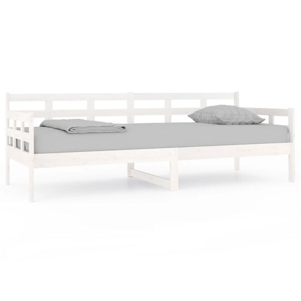 vidaXL Day Bed White Solid pine wood 31.5x79.0 in