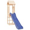 vidaXL Outdoor Playset Natural Wood, Blue Solid Pine Wood, Polypropylene