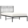 vidaXL Bed Frame Black Powder-Coated Steel Single Bed Frame