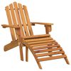 vidaXL Garden Chair Set of 2 Natural Solid Acacia wood Medium Foldable