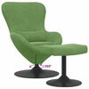 vidaXL Egg Chair with Footstool Light Green 24.80 x 28.74 x 35.43 in