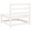 vidaXL Garden Sofa Set White Solid Pine Wood Standard Modular