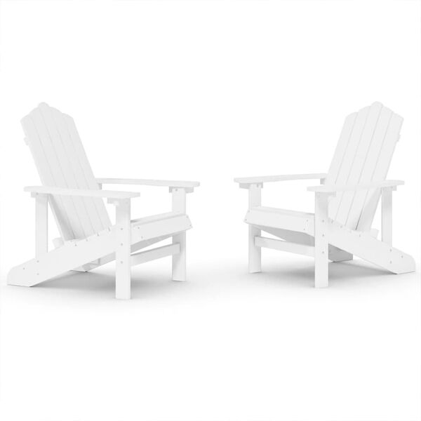 vidaXL Garden Chair White HDPE (High Density Polyethylene) Standard