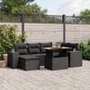 vidaXL Garden Sofa Set Black
