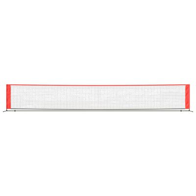 vidaXL Tennis Net Black and Red 236.2"x39.4"x34.3" Polyester