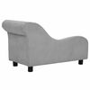 vidaXL Dog Sofa Grey Plush (80% polyester, 20% cotton), solid pinewood, Foam