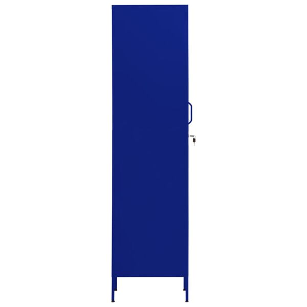 vidaXL Locker Cabinet Navy Blue Steel Locker Cabinet Rectangular