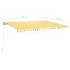 vidaXL Retractable Awning Yellow and white