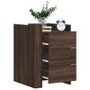 vidaXL Bedside Cabinet Brown oak Engineered wood Compact Bedside Cabinet