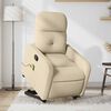 vidaXL Stand Up Massage Recliner Chair Cream Polyester, Metal, Plywood