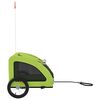 vidaXL Pet Bike Trailer Green Oxford fabric, iron, PVC