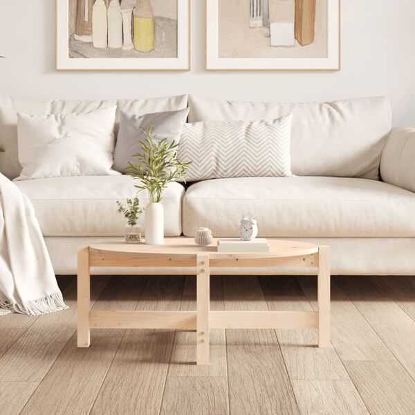 vidaXL Coffee Table Natural Pine Solid pine wood Medium Durable