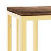 vidaXL Console Table Gold Stainless steel, solid reclaimed wood Slim