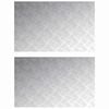 vidaXL Stair Tread Rectangular 2 pcs Silver 31.50 x 19.69 in Aluminium