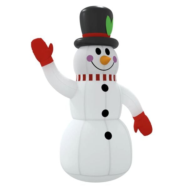 vidaXL Inflatable Snowman Multicolor Oxford Fabric with PU Coating Medium