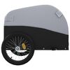 vidaXL Bike Trailer Black and Grey 66.1 lb Iron