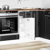 vidaXL Kitchen Base Cabinet Black Engineered wood Adjustable Feet