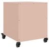 vidaXL Bedside Cabinet Set of 2 Pink Cold-rolled steel Compact