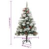 vidaXL Artificial Hinged Christmas Tree 150 LEDs & Ball Set 47.2"