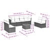 vidaXL Garden Sofa Set Black