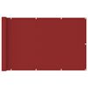 vidaXL Balcony Screen Red 47.2x236.2" HDPE