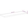 vidaXL Wall Shelf Natural Wood Solid Acacia wood 39.4 x 11.8 x 1.5 in