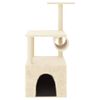 vidaXL Cat Tree Cream Engineered wood Medium Modern Cat Tree Other