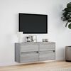 vidaXL TV Wall Cabinet Gray Sonoma Engineered wood Medium