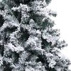 vidaXL Artificial Christmas Tree Green with white flocked snow PVC, Steel