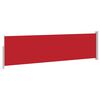 vidaXL Side Awning Red fabric, grey steel