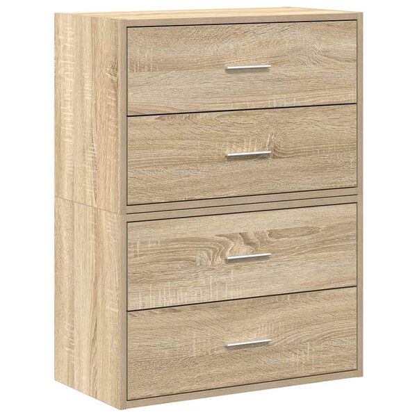 vidaXL Cabinet Set of 2 Sonoma Oak Engineered Wood Small