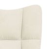 vidaXL Relaxing Chair Cream White Velvet, Steel Medium Swivel
