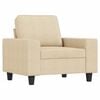 vidaXL Sofa Set Cream Polyester, Metal, Plywood, Textilene 3-seater