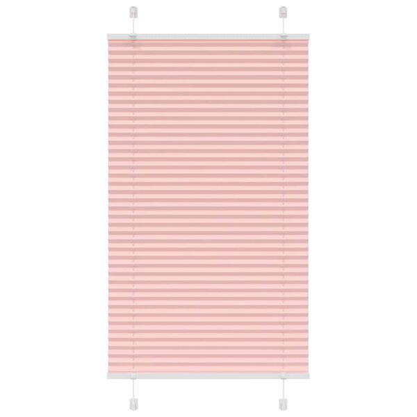 vidaXL Pleated Blind Pink 100% Polyester 75 x 150 in Adjusts for Comfort