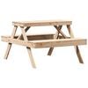 vidaXL Picnic Table Pine Solid pine wood Medium Picnic Table