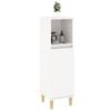 vidaXL Bathroom Cabinet White Engineered wood, Solid eucalyptus wood